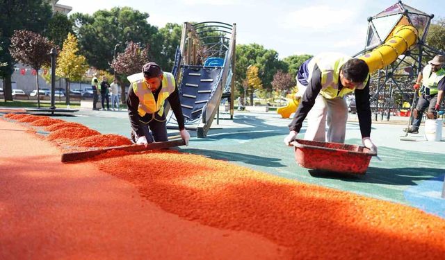 Yıldırım'da parklara kış bakımı