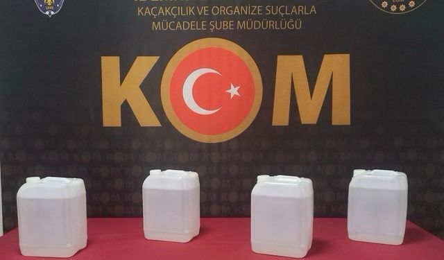 Yozgat'ta 20 litre etil alkol ele geçirildi