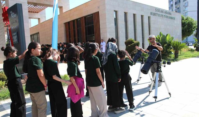 Yüreğir'de Dünya Uzay Haftası'na özel güneş gözlemi