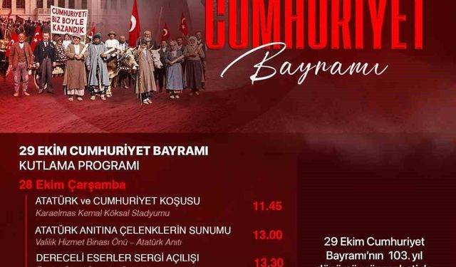 Zonguldak'ta Cumhuriyet Bayramı kutlamaları iki gün sürecek