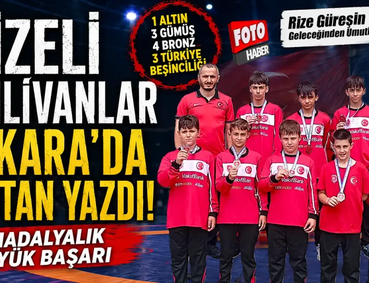 Rize’nin Genç Pehlivanları Ankara’da Destan Yazdı