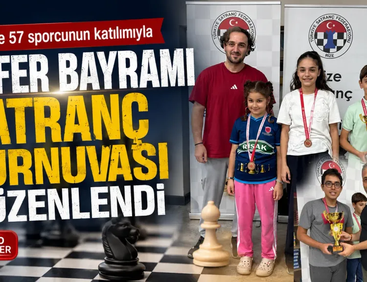 Rize’de Zafer Bayramı Satranç Turnuvası Düzenlendi