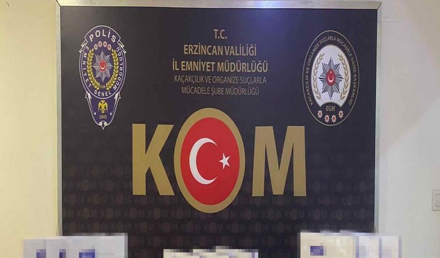 Erzincan’da 45 adet kaçak büyüme hormonu ile botoks iğnesi ele geçildi