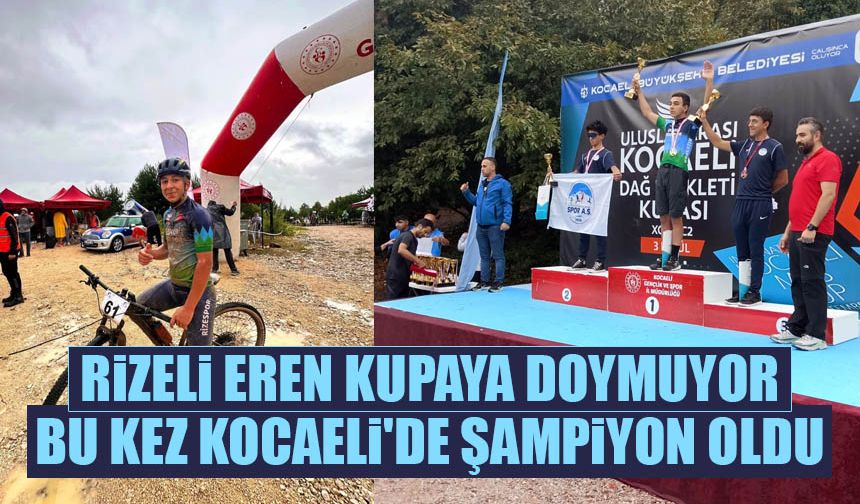 Eren kupaya doymuyor, bu kez Kocaeli’nde şampiyon oldu.