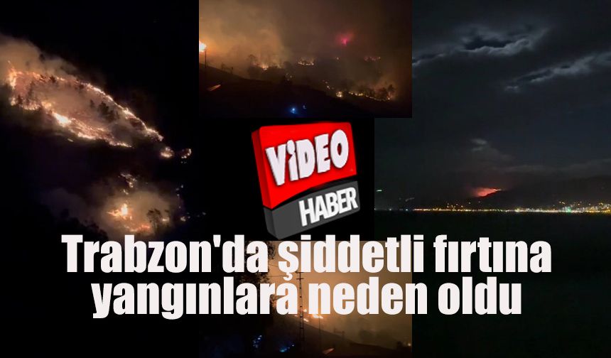Trabzon’da şiddetli fırtına yangınlara neden oldu