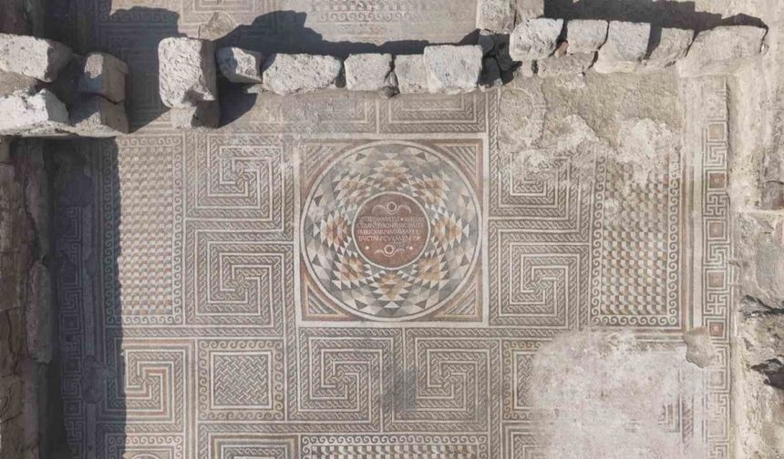 Bin 700 yıllık mozaiklerde üç boyutlu desenler