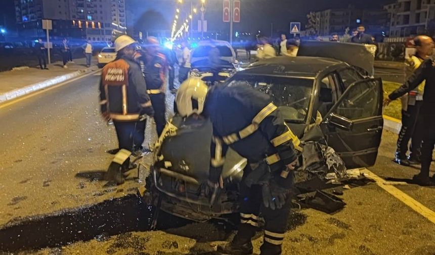 Mardin’de maddi hasarlı otomobil kazası