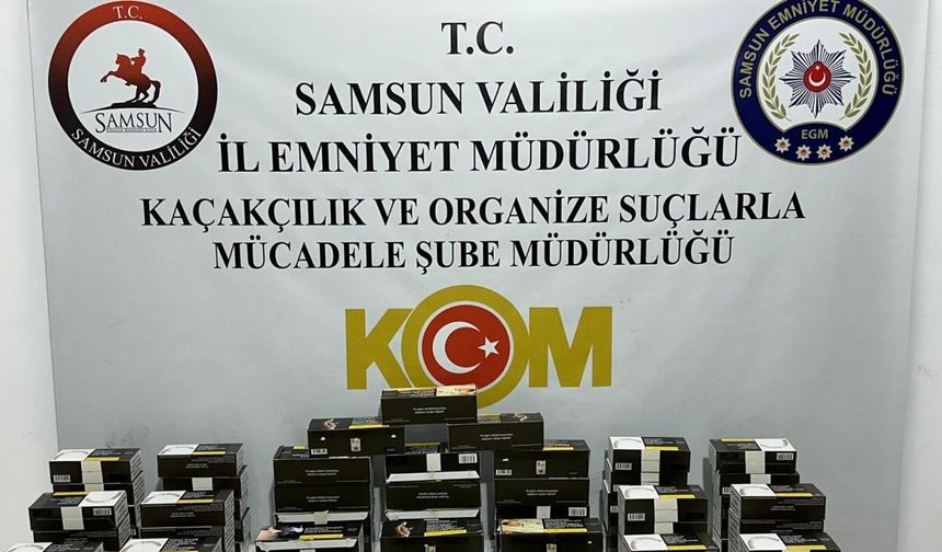 Samsun’da kaçak makaron operasyonu: 18 bin adet makaron ele geçirildi