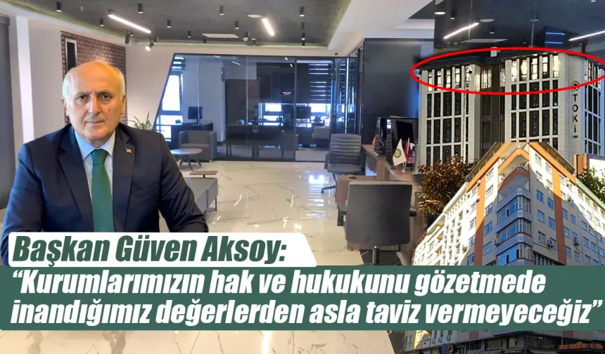 Başkan Aksoy: "Üyelerimize hizmete güçlü bir şekilde devam ediyoruz"