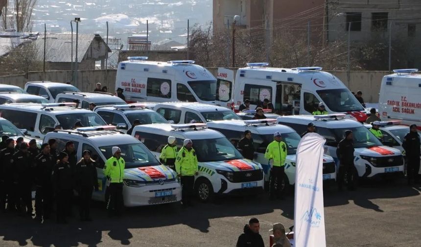İçişleri Bakanlığı’ndan Hakkari’ye 45 yeni hizmet aracı