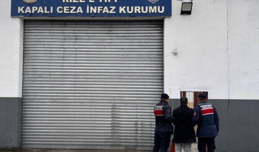 Rize'de hakkında 5 yıl kesinleşmiş hapis cezası bulunan şahıs yakalandı