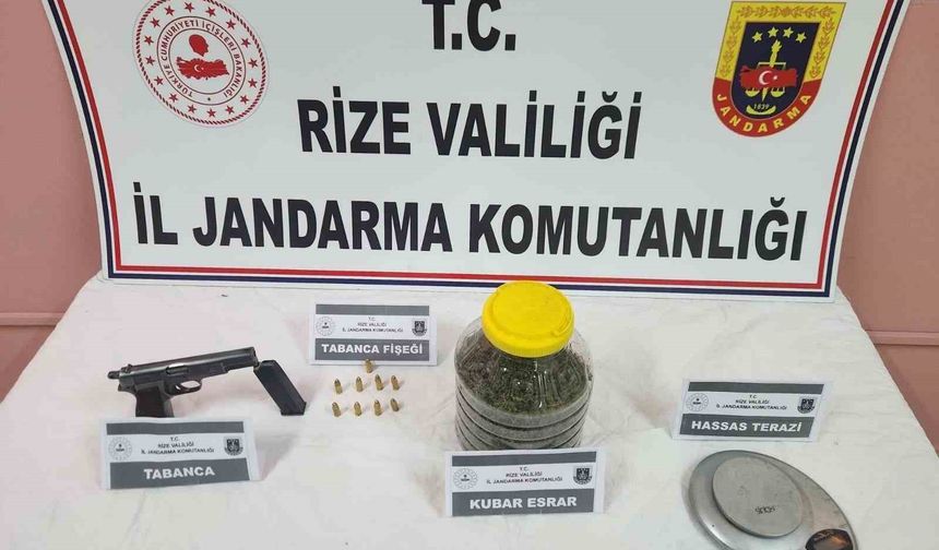 Rize'de yapılan uyuşturucu operasyonunda 2 kişi gözaltına alındı