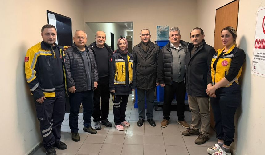 Rize İl Sağlık Müdürü Demiral'dan 112 acil sağlık çalışanlarına ziyaret