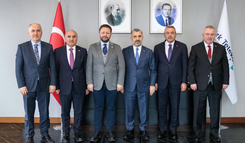 Rize heyetinden Türk Telekom Genel Müdürü Şahin’e ziyaret