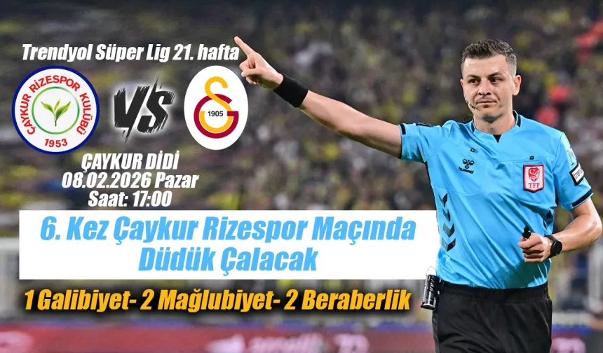 Trendyol Süper Lig'de 21. haftanın hakemleri belli oldu