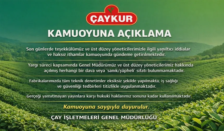 ÇAYKUR'dan iş kazası paylaşımları için açıklama
