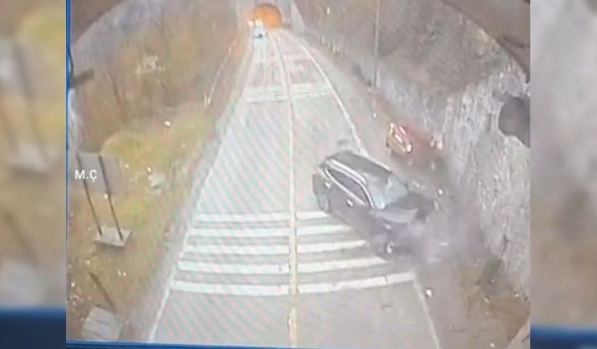 Karabük'teki feci kaza güvenlik kamerasına yansıdı