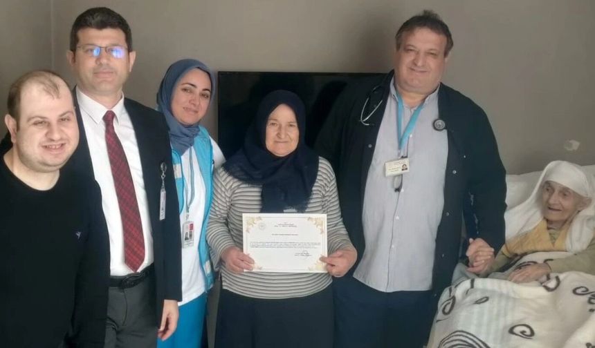 100 yaş üstü hastalara anlamlı ziyaret