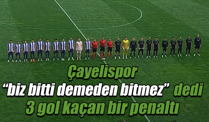 Orduspor 1967 Aş Çayelispor 1-3