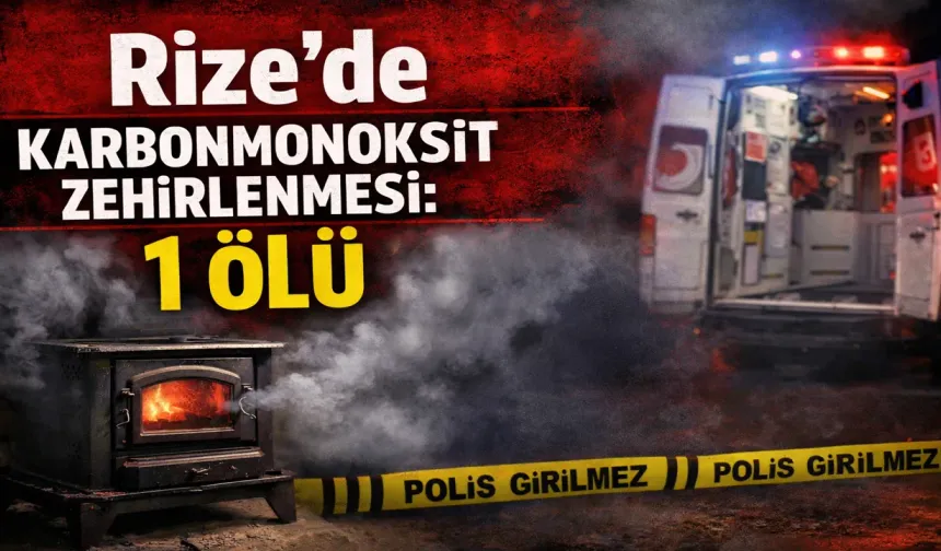 Rize'de karbonmonoksit zehirlenmesi: 1 ölü