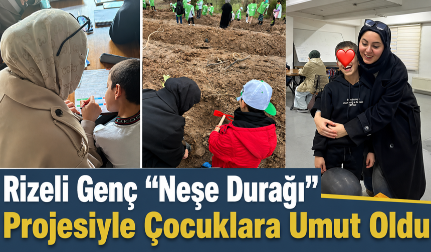 Rizeli Genç “Neşe Durağı” Projesiyle Çocuklara Umut Oldu