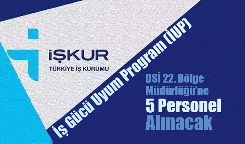 DSİ 22. Bölge Müdürlüğü'ne 5 personel alınacak