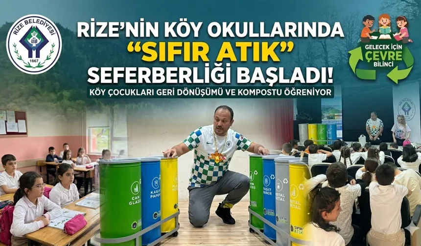 Rize’nin Köy Okullarında "Sıfır Atık" Seferberliği Başladı!