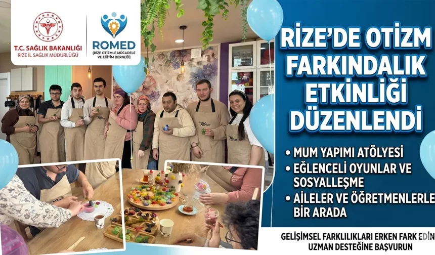 Rize'de Otizm Farkındalığı İçin Anlamlı Etkinlik Düzenlendi