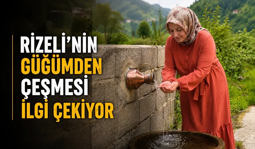 Rizeli'nin güğümden çeşmesi ilgi çekiyor
