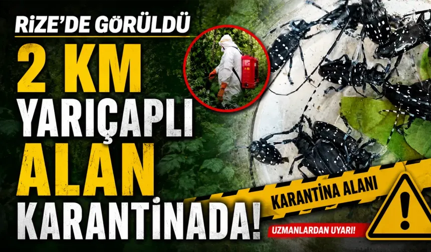 Rize’de görüldü, 2 km yarıçaplı alan karantinada