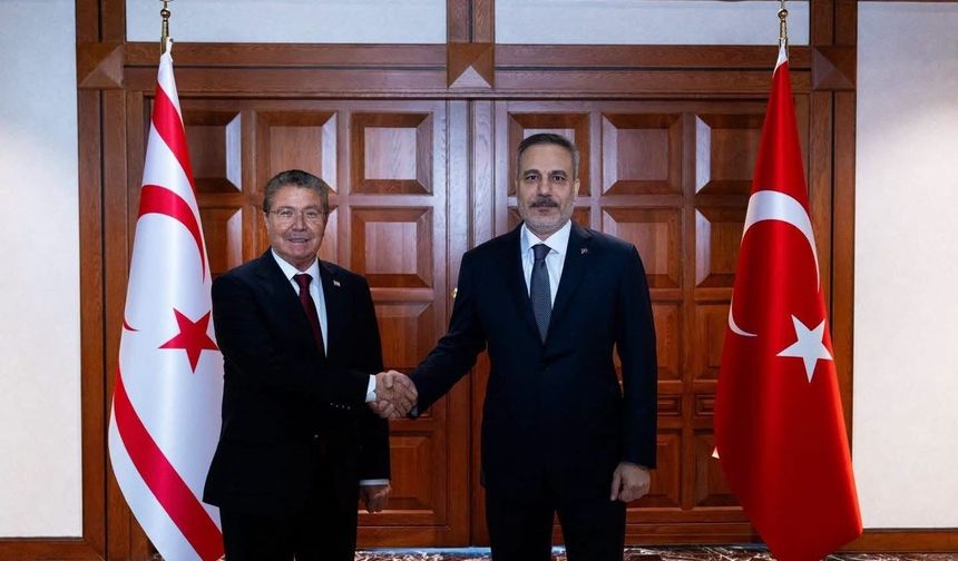 KKTC Başbakanı Üstel'den Bakan Fidan'a Kıbrıs açıklamaları nedeniyle teşekkür