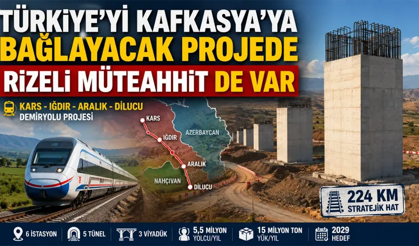 Kars’tan Nahçıvan’a Uzanan Dev Demiryolu İçin Çalışmalar Hızlandı