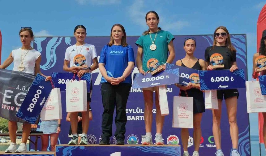 Tarihi Amasra'nın muhteşem doğasında düzenlenen koşuya yoğun ilgi