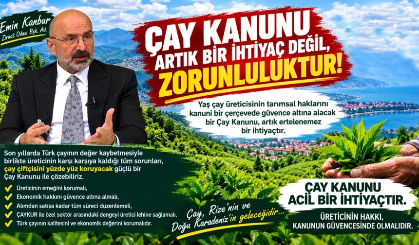 Çay kanunu artık bir ihtiyaç değil zorunluluktur