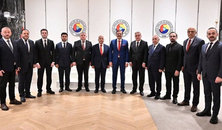 Artvin Ticaret Borsası heyetinden Hisarcıklıoğlu’na ziyaret