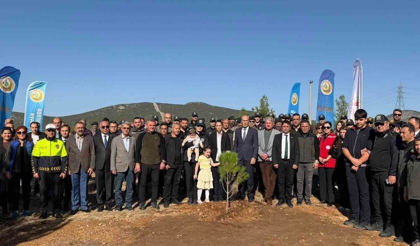 Şehit polis memuru için hatıra ormanı oluşturuldu