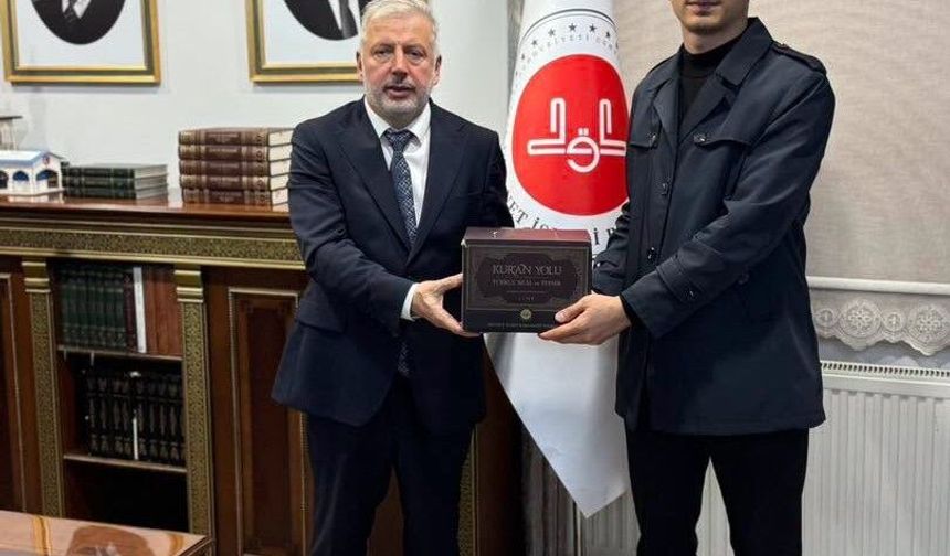 Dünya 4.’sü Hafız Abdullah Karali’ye Tebrik