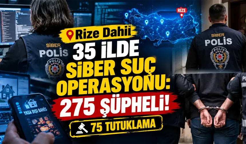 Rize’nin de Listede Olduğu Operasyonda 75 Kişi Tutuklandı
