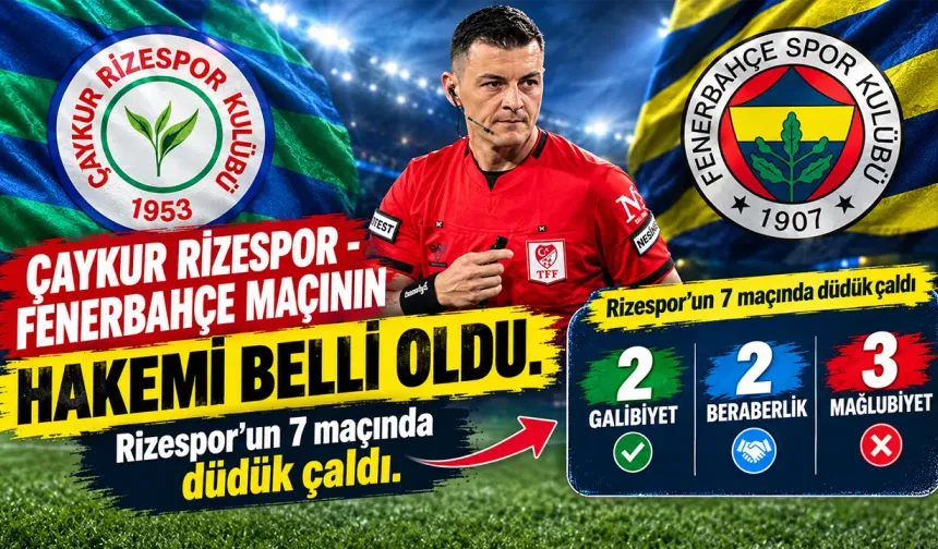 Trendyol Süper Lig'de 7. haftanın hakemleri belli oldu