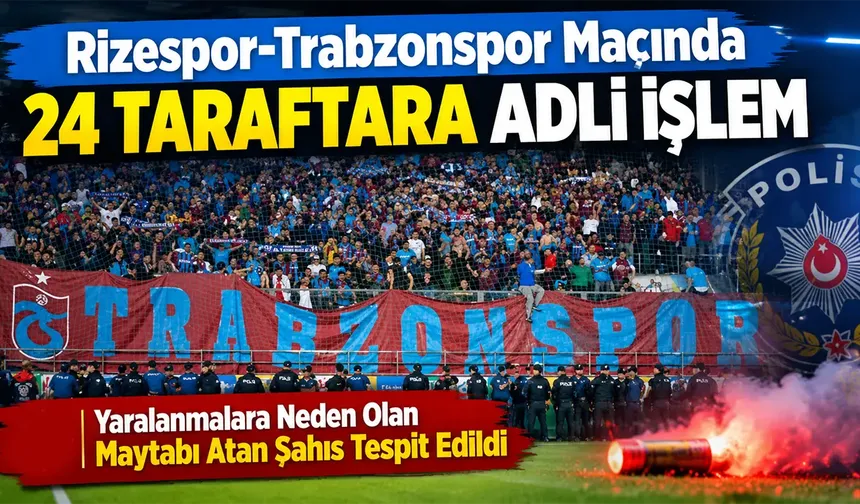 Rizespor Trabzonspor maçında iki kişiyi yaralayan şüpheli bulundu