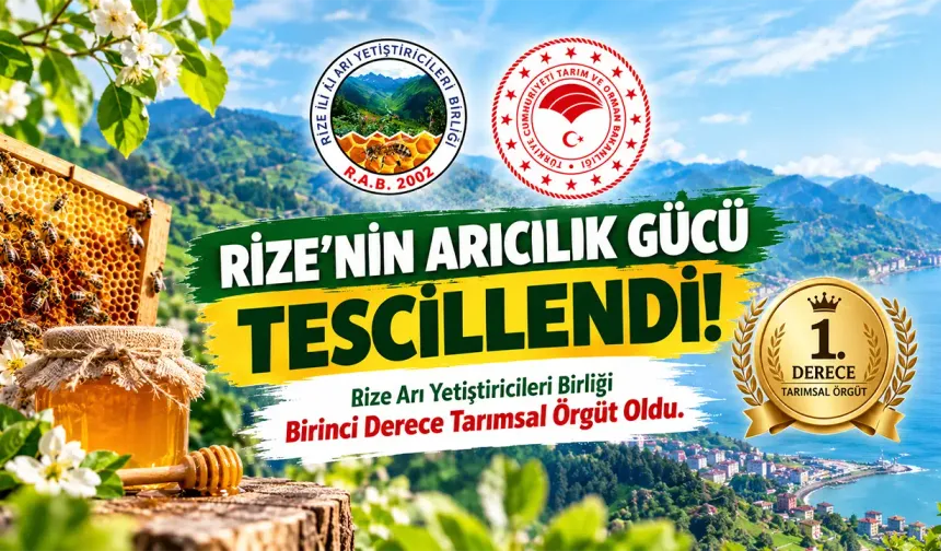 Rize Arı Yetiştiricileri Birliği Birinci Derece Tarımsal Örgüt Oldu