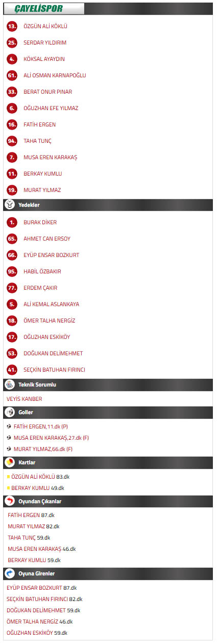 Çayelispor Düzcespor 5