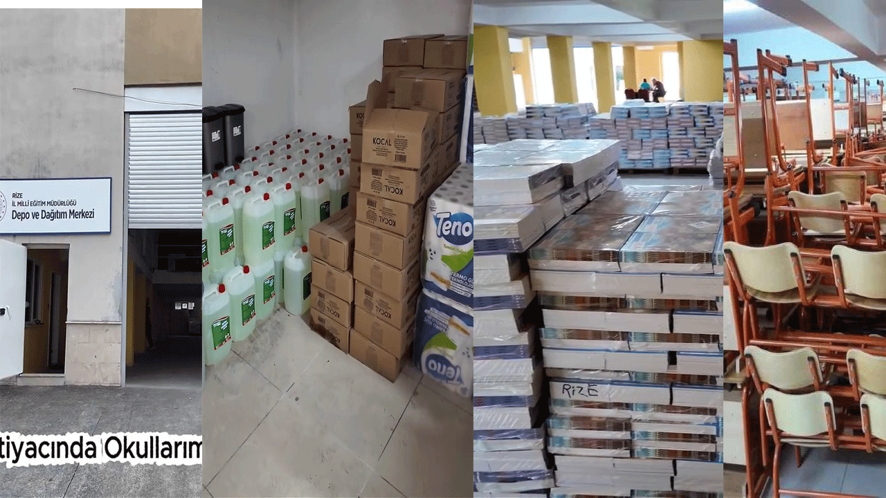 Rize’de Okullara Eğitim Yılı Öncesi Kırtasiye ve Temizlik Desteği