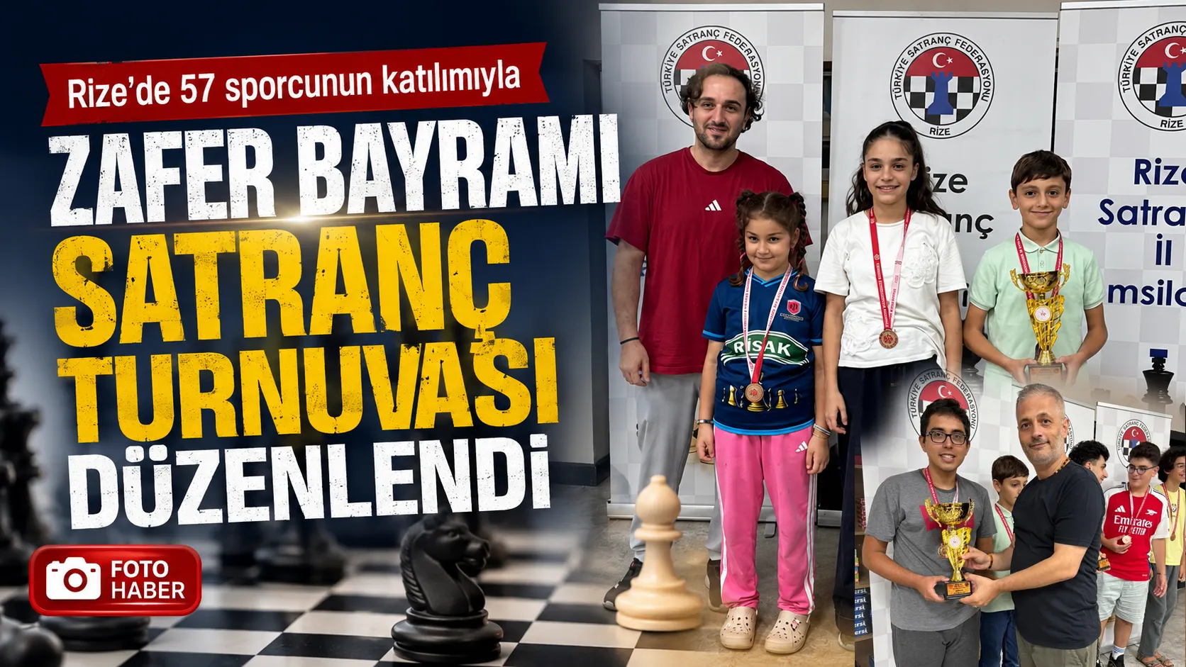 Rize’de Zafer Bayramı Satranç Turnuvası Düzenlendi