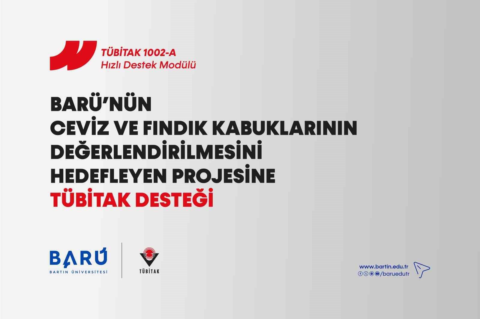 BARÜ'nün ceviz ve fındık kabuklarının değerlendirilmesini hedefleyen projesine TÜBİTAK desteği